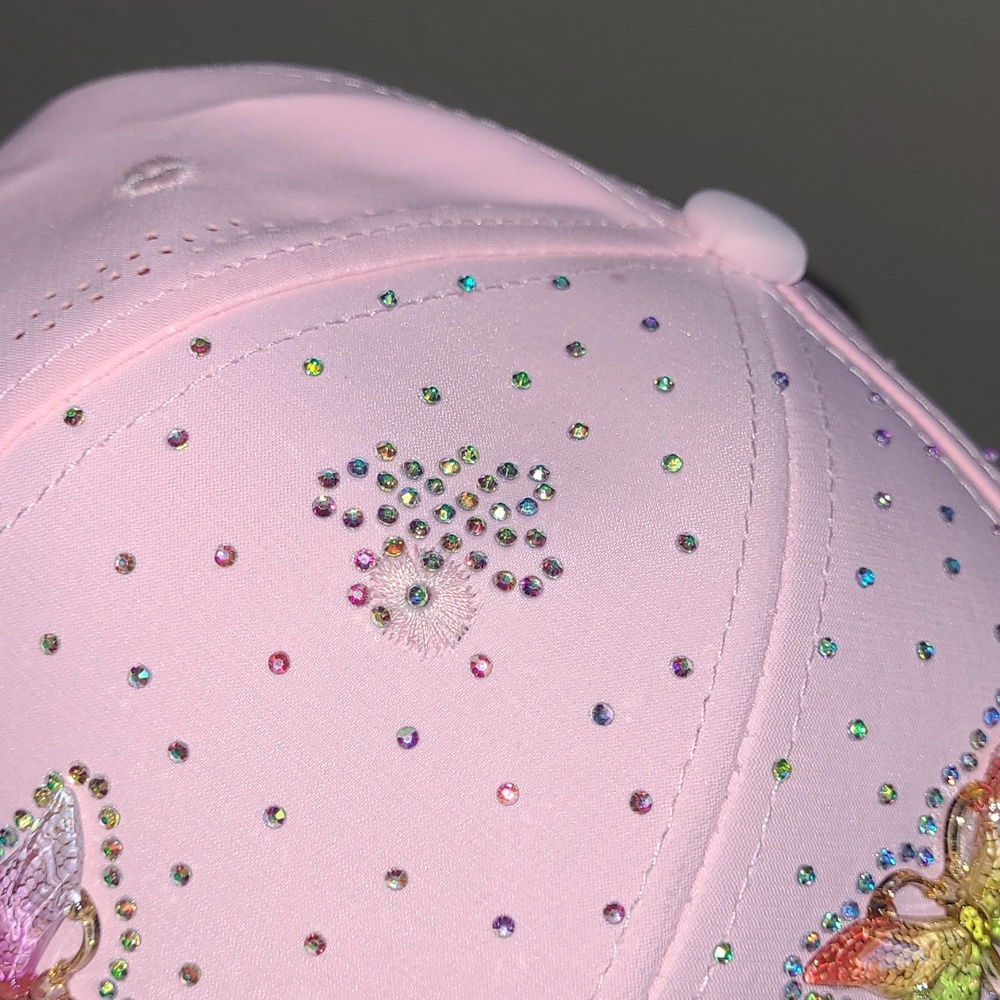 Pink Rhinestone Butterfly Cap - Picture 10 of 10